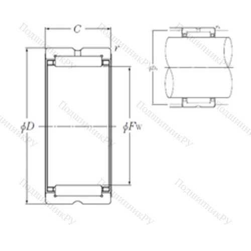 Подшипник игольчатый радиальный RNA 4902R