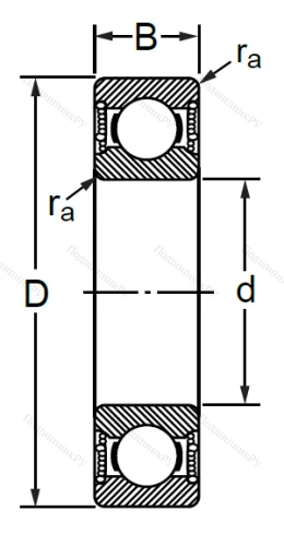 Шариковый однорядный подшипник 1000811 2RS (6811 2RS) в Севастополе