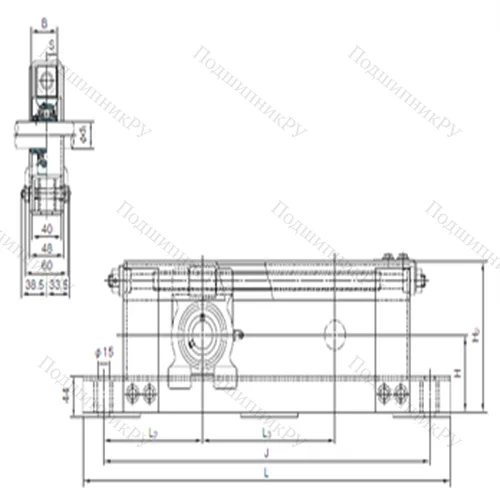 Подшипниковый узел шариковый радиальный UCTL 209+WL 100