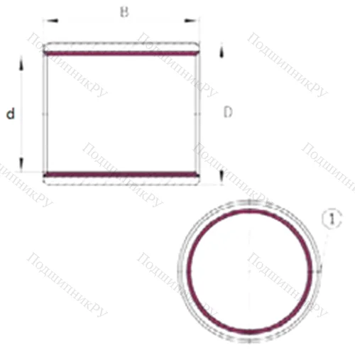 Подшипник скольжения EGB 1215-E 40-B