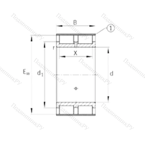 Подшипник роликовый радиальный RSL 185013-A от производителя  INA Подшипник роликовый радиальный RSL 185013-A от производителя  INA