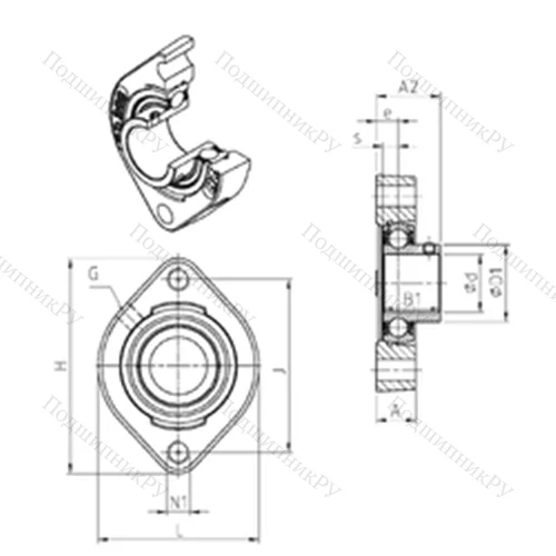 Подшипниковый узел шариковый радиальный
