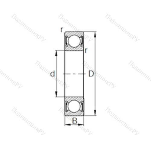 Подшипник шариковый радиальный 6817-2RZ от производителя  CYSD