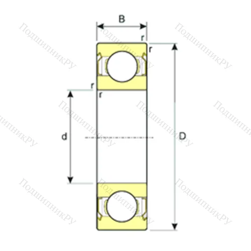 Подшипник шариковый радиальный 6014-ZZ от производителя  ISB
