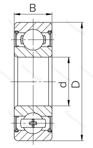 Шариковый однорядный подшипник 80124 (6024 ZZ) в Севастополе