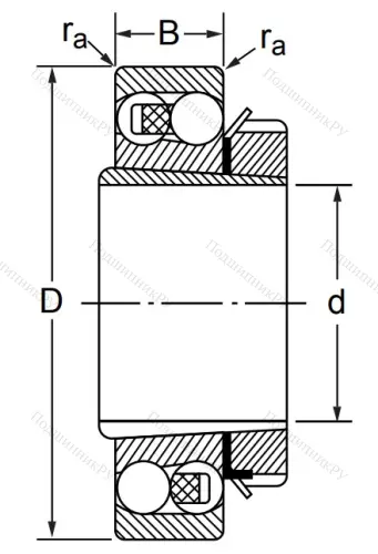 Двухрядный шариковый подшипник 1211 K в Севастополе