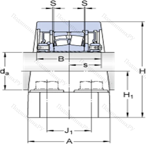 Стационарные роликоподшипниковые узлы ( ConCentra, для дюймовых валов) FSYE 3 11/16 N