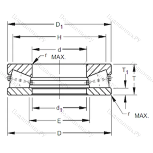 Подшипник роликовый упорный R-2927-C
