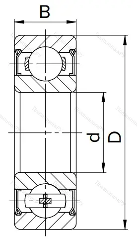 Миниатюрный шариковый подшипник MR 104 ZZ (L 1040 ZZ)