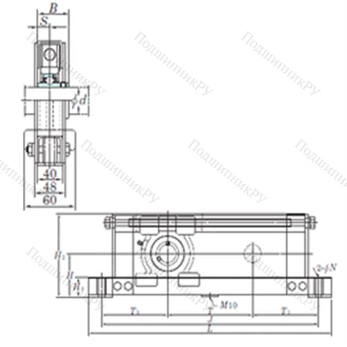 Подшипниковый узел шариковый радиальный UCTL 207-400 от производителя  KOYO