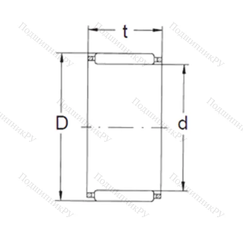 Подшипник игольчатый радиальный K 15X 19X 17