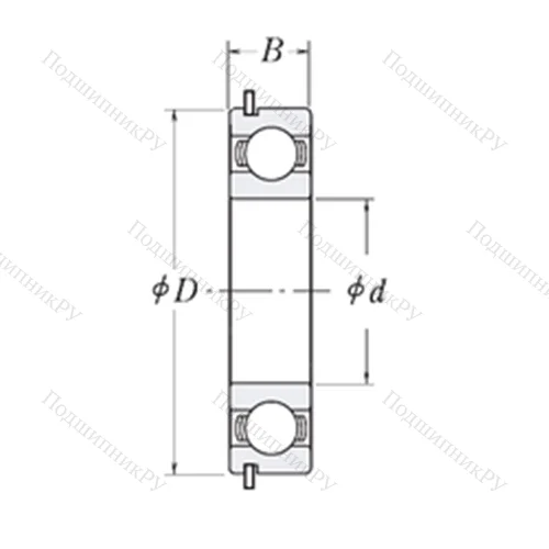 Подшипник шариковый радиальный LJ 1.5/8-NR