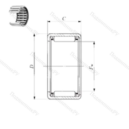Подшипник игольчатый радиальный TA 3530 Z