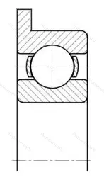Модификация подшипника 124-2840083Ю1 размер 3x7/8,1x2,5/0,6 от производителя  ГПЗ-29