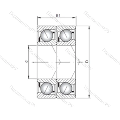 Подшипник шариковый радиально-упорный 7340 B-UD от производителя  CX Подшипник шариковый радиально-упорный 7340 B-UD от производителя  CX