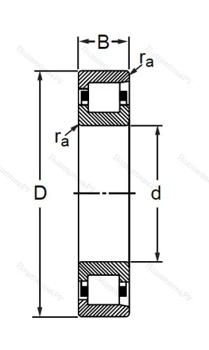 Цилиндрический роликовый подшипник 102209 (N 209 V) в Севастополе