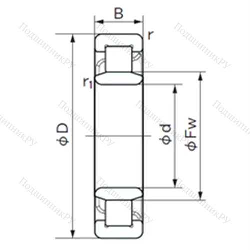 Подшипник роликовый радиальный NU 2328