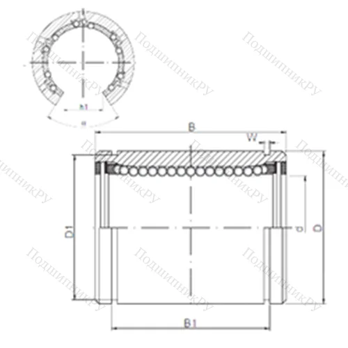 Подшипник шариковый линейный KB 2558OP от производителя  CX