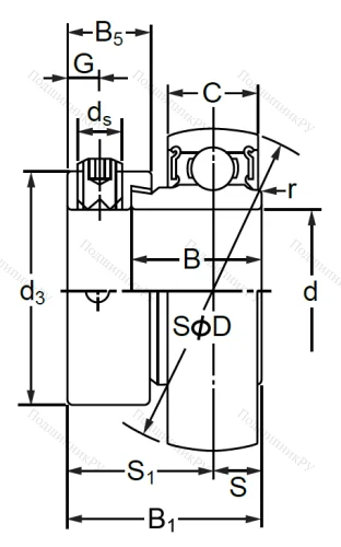 Корпусный подшипник SA 210 (AEL 210) в Севастополе