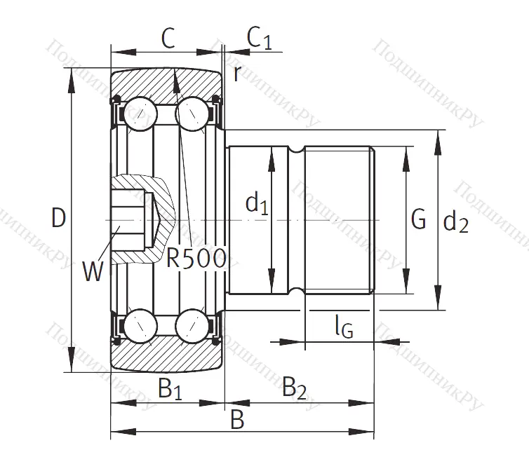 Подшипник KR 5205 2RS
