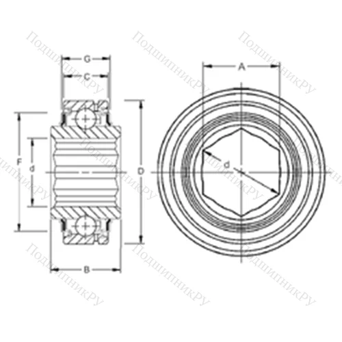 Подшипник шариковый радиальный G 206KPP 4