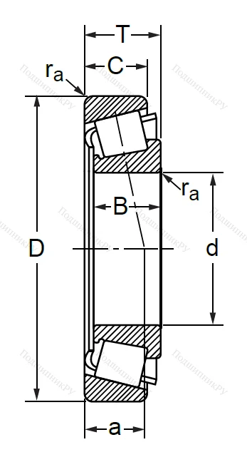 Конический роликовый подшипник 7311 А ()