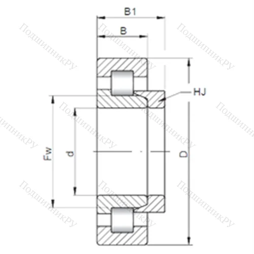 Подшипник роликовый радиальный NH 2340 E от производителя  CX Подшипник роликовый радиальный NH 2340 E от производителя  CX