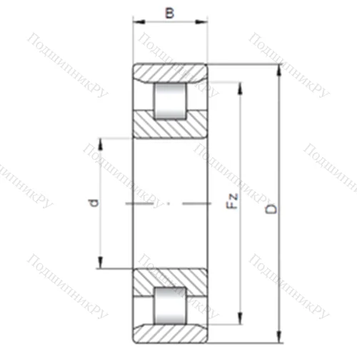 Подшипник роликовый радиальный N 30/530 E от производителя  CX