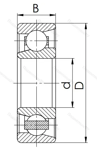 Радиально-упорный шариковый подшипник 46124 Л (7024 ACM) в Севастополе