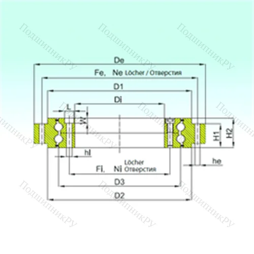 Подшипник шариковый опорно-поворотный ZKLDF 150 от производителя  ISB
