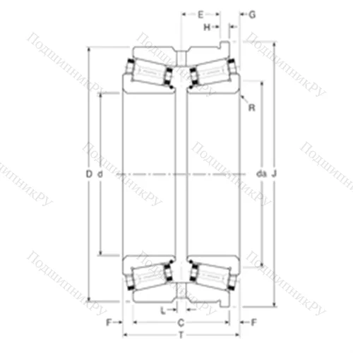 Подшипник роликовый радиально-упорный 131090/131158XH