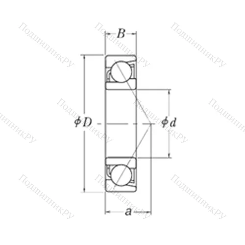 Подшипник шариковый радиально-упорный MJT 7