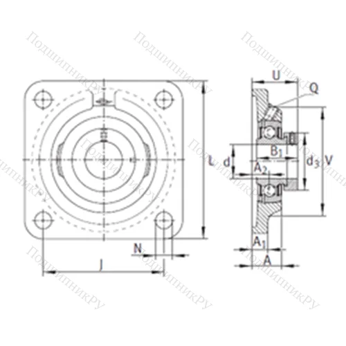 Подшипниковый узел шариковый радиальный