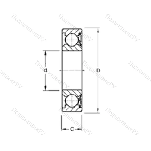 Подшипник шариковый радиальный 300P