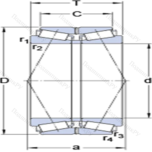 Двухрядные конические роликоподшипники конфигурации TDO 331197 A от производителя  SKF