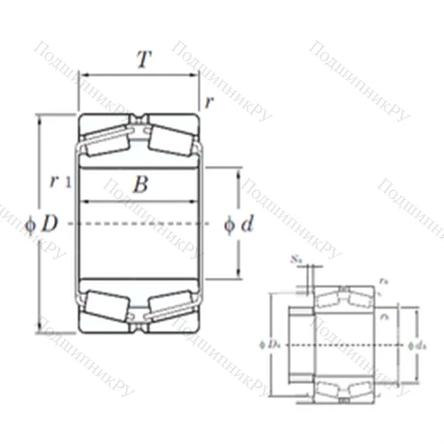 Подшипник роликовый радиально-упорный 45256 от производителя  KOYO Подшипник роликовый радиально-упорный 45256 от производителя  KOYO