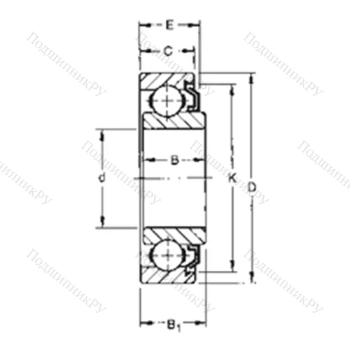 Подшипник шариковый радиальный 202KL 4