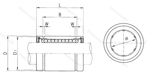 Подшипник LME 16 UU. KB 1636 UU (MTM) в Севастополе