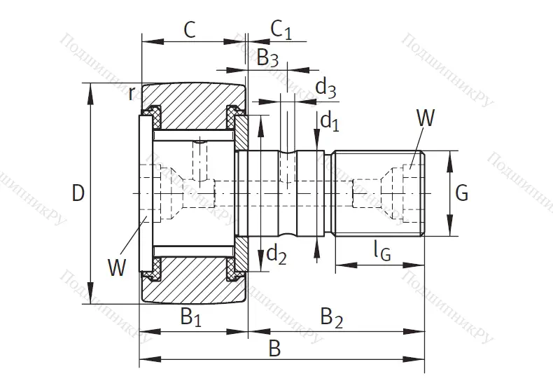 Подшипник KRV 52 PP A