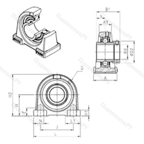 Подшипниковый узел шариковый радиальный EXPA 212