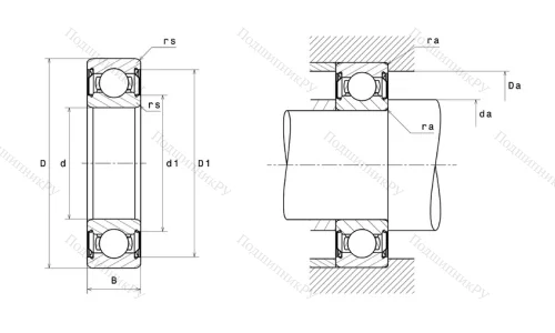 Высокотемпературный  подшипник 6307 FT 150ZZ от производителя  SNR