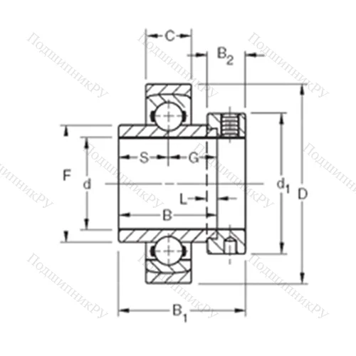 Подшипник шариковый радиальный SM 1104KS