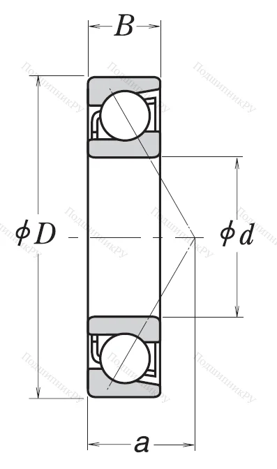 Однорядный шариковый подшипник 7311 AW