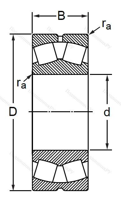 Сферический роликовый подшипник 3632 АМН C 4 (22332 MBW 33 C 4) в Севастополе