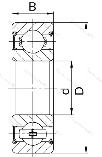 Шариковый однорядный подшипник 80205 (6205 ZZ) в Севастополе