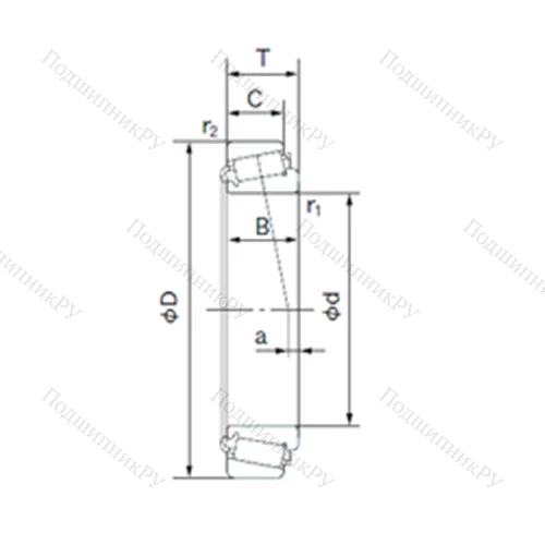 Подшипник роликовый радиально-упорный H-LM 11749R/H-LM 11710 от производителя  NACHI