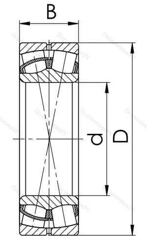 Сферический роликовый подшипник 53510 Н (22210 CW 33) в Севастополе