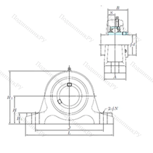 Подшипниковый узел шариковый радиальный
