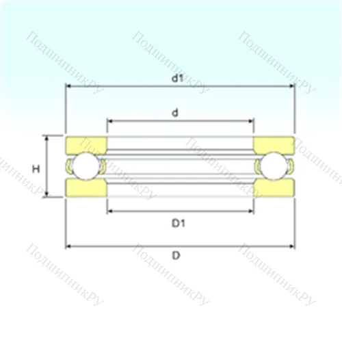 Подшипник шариковый упорный 591/950 от производителя  ISB