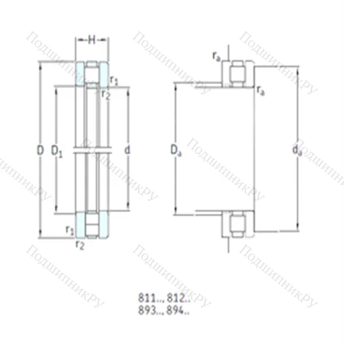 Подшипник роликовый упорный 81122TN от производителя  SKF